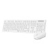 SUBBLIM Teclado Ergonmico y ratn Combo Business Slim Silencioso Inalmbrico 2.4G Blanco