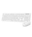 SUBBLIM Teclado Ergonmico Y Ratn Combo Business Slim Silencioso Inalmbrico 2.4G Blanco