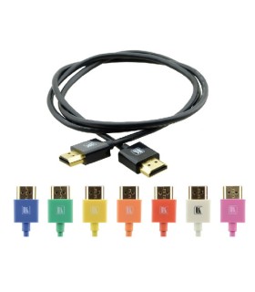 KRAMER CABLE HDMI FLEXIBLE ALTA VELOCIDAD CON ETHERNET ULTRA PLANO COLOR NEGRO (C-HM/HM/PICO/BK-6)