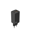 LEOTEC CARGADOR 65W GaN CARGA RAPIDA 2 USB TIPO-C PD 1 USB-A NEGRO