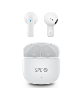 Auriculares Bluetooth SPC Zion 2 Play con estuche de carga/ Autonoma 7h/ Stick Corto 30mm/ Blancos