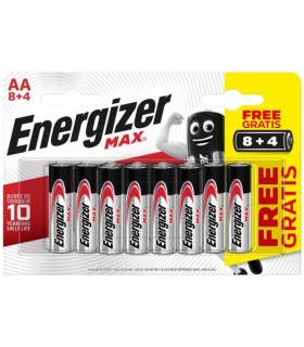 BLISTER 8 + 4 PILAS MAX TIPO LR6 (AA) ENERGIZER E301531604