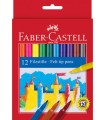 ESTUCHE CARTN 12 ROTULADORES ESCOLARES FABER CASTELL 554201