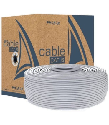 Bobina de Cable RJ45 UTP Phasak PHR 6100 Cat.6/ 100m