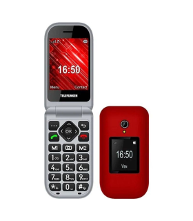 Telfono Mvil Telefunken S460 para Personas Mayores/ Rojo