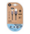 Cable USB 2.0 Tech One Tech TEC2022/ USB Macho - Lightning Macho/ 2m/ Gris