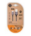 Cable USB 2.0 Tech One Tech TEC2023/ USB Tipo-C Macho - USB Macho/ 2m/ Gris