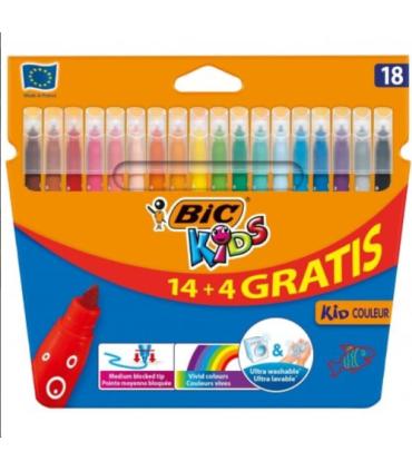 ESTUCHE ROTULADORES FORMATO ESPECIAL 18 UDS KID COULEUR BIC 9375092