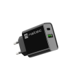 CARGADOR NATEC RIBERA 20W 1XUSB-A + 1XUSB-C PD3.0 QC3.0 NEGRO