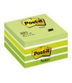 CUBO 450 HOJAS NOTAS ADHESIVAS 76X76MM COLORES SURTIDOS VERDES 2028-GN POST-IT 7100200375