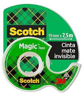 ROLLO CINTA INVISIBLE 19MM X 7,5M MAGICCON DISPENSADOR 8-1975D SCOTH 7100086322