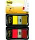 PACK 2 DISPENSADORES X 50 MARCADORES INDEX 25,4X43,2MM COLORES ROJO/AMARILLO 680-RY2 POST-IT 7000052571