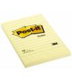 BLOC 100 HOJAS NOTAS GRANDES ADHESIVAS 101X152MM CANARY YELLOW CON LNEAS 660 POST-IT 7100172753