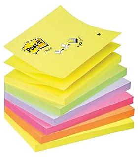 PACK 12 BLOCS 100 HOJAS Z-NOTES ADHESIVAS 76X76MM COLORES SURTIDOS FLOR R330-NR POST-IT 7100290154