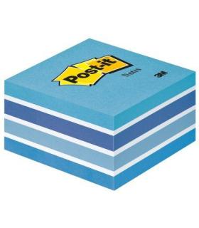 CUBO 450 HOJAS NOTAS ADHESIVAS 76X76MM COLORES SURTIDOS AZULES 2028-B POST-IT 7100172385