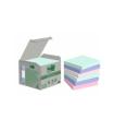 PACK 6 BLOCS 100 HOJAS NOTAS RECICLADAS ADHESIVAS 76X76MM COLORES SURTIDO PASTEL CAJA CARTN 654-1GB-N POST-IT 7100259123