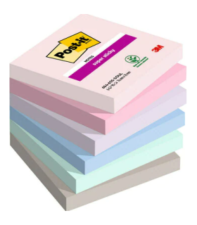 PACK 6 BLOCS 90 HOJAS NOTAS ADHESIVAS 76X76MM SUPER STICKY COLECCIN SOULFUL 654-6SS-SOUL POST-IT 7100259204