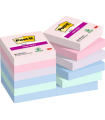 PACK 12 BLOCS 90 HOJAS NOTAS ADHESIVAS 47,6X47,6MM SUPER STICKY COLECCIN SOULFUL CAJA CARTN 622-12SS-SOUL POST-IT 7100290159