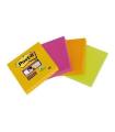 PACK 4 BLOCS 45 HOJAS NOTAS ADHESIVAS 47,6X47,6MM SUPER STICKY COLORES SURTIDOS 6910SSS-YPOG-EU POST-IT 7100172209