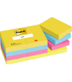 PACK 12 BLOCS 100 HOJAS NOTAS ADHESIVAS 38X51MM COLECCIN ENERGETIC EN CAJA CARTN 653 TFEN POST-IT 7100290179