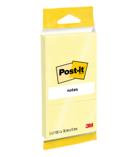 PACK 3 BLOCS 100 HOJAS NOTAS ADHESIVAS 38X51MM AMARILLO 6810 POST-IT 7100172242