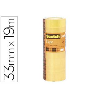 PACK 8 ROLLOS CINTAS ADHESIVAS TRANSPARENTE 19MM X 33M 508/1933 SCOTH 7100213205