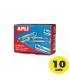 Pack de 10 cajas de 100 Clips N2 Apli 11714/ Plata