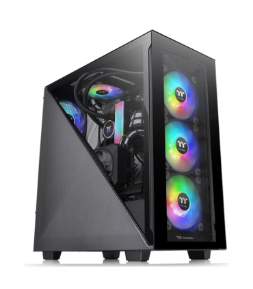 CAJA THERMALTAKE DIVIDER 300 TG ARGB ATX 2XUSB 3.2 SIN FUENTE NEGRO