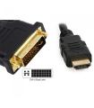 Cable HDMI 3GO CDVIHDMI/ HDMI Macho - DVI Macho/ 1.8m/ Negro