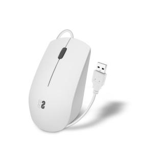 SUBBLIM Ratn Business Silencioso con cable USB 1200 DPI Blanco