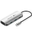 Docking USB Tipo-C Vention TQDHB/ 1xHDMI 4K/ 3xUSB/ 1xUSB Tipo-C PD/ Gris