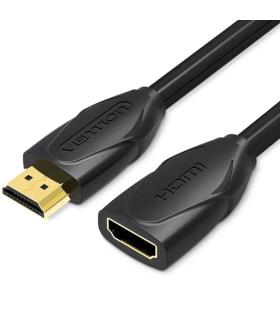 Cable Alargador HDMI Vention VAA-B06-B500/ HDMI Macho - HDMI Hembra/ 5m/ Negro