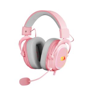 Redragon - ZEUS X Auricular Gaming RGB Virtual 7.1 USB Micrfono Rosa