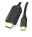 Vention Cable Conversor HDMI 1.4 4K CGUBG/ USB Tipo-C Macho - HDMI Macho/ 1.5m/ Negro