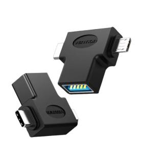 Vention Adaptador USB 3.0 CCVBB  USB Tipo-C Macho - MicroUSB Macho