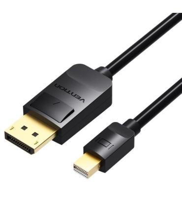 Cable Conversor Vention HAABI/ Mini DisplayPort Macho - DisplayPort Macho/ 3m/ Negro