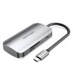 Vention Docking USB Tipo-C TNHHB/ 3xUSB/ 1xUSB Tipo-C PD/ 1xLector Tarjetas SD y MicroSD/ Gris