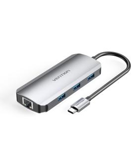 Vention Docking USB Tipo-C TOHHB  1xHDMI  3xUSB  1xRJ45  1xUSB Tipo-C PD