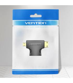 Vention Adaptador HDMI 2 en 1 AGFB0  HDMI Hembra a Micro HDMI Macho - Mini HDMI Macho