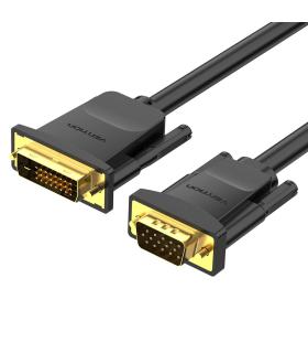 Vention Cable Conversor EABBF  DVI Macho - VGA Macho  1m  Negro