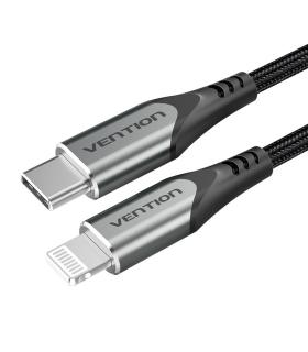 Vention Cable USB 2.0 Tipo-C Lightning TACHF  USB Tipo-C Macho - Lightning Macho  1m  Gris