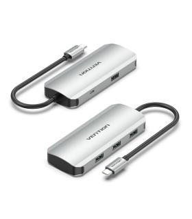 Vention Hub USB Tipo-C TNAHB  4xUSB  1xMicroUSB PD