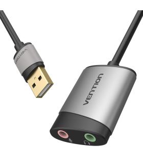 Vention Tarjeta de Sonido CDKHB  USB Macho - 2xJack 3.5 Hembra