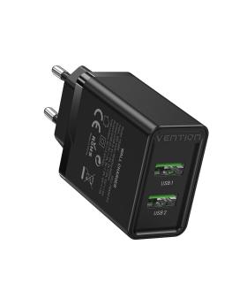 Vention Cargador de Pared FBAB0-EU  2xUSB  18W  Negro