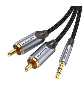 Vention Cable Estéreo BCNBF  Jack 3.5 Macho - 2x RCA Macho  1m  Gris