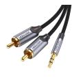 Vention Cable Estéreo BCNBF/ Jack 3.5 Macho - 2x RCA Macho/ 1m/ Gris