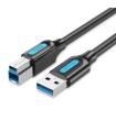 Vention Cable USB 3.0 Impresora COOBI/ USB Tipo-B Macho - USB Macho/ 3m/ Negro