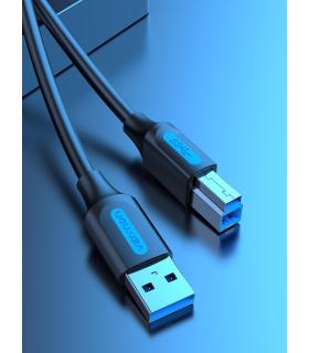 Vention Cable USB 3.0 Impresora COOBI  USB Tipo-B Macho - USB Macho  3m  Negro