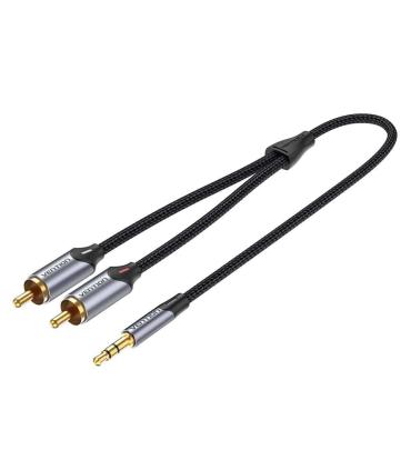 Vention Cable Estéreo BCNBH  Jack 3.5 Macho - 2x RCA Macho  2m  Gris