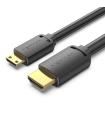 Vention Cable HDMI 4K AGHBG/ HDMI Macho - Mini HDMI Macho/ 1.5m/ Negro